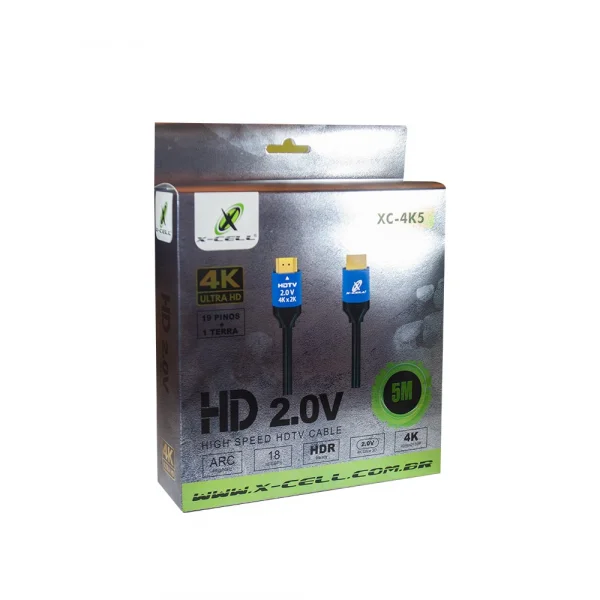 Cabo HDMI 5 Metros 4K Flex Gold XC-4K5