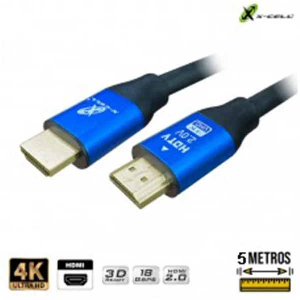 Cabo HDMI 5 Metros 4K Flex Gold XC-4K5