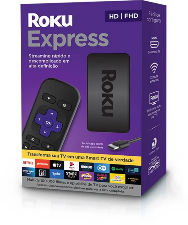 Smart TV Box Roku Express Streaming Player Full HD