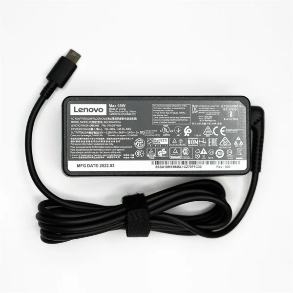 Fonte para Notebook Lenovo 20V 65W Plug USB-C Original
