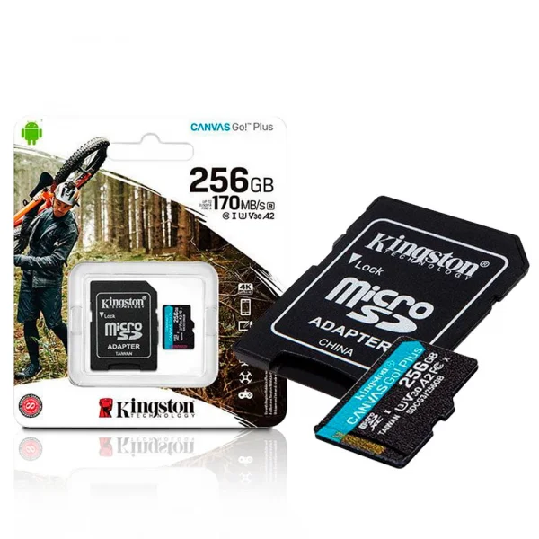 Cartao de Memoria microSD 256Gb Kingston com adaptador Canvas