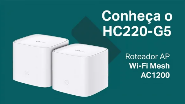 Roteador Wi-Fi Mesh Ac1200 Gigabit Tp-Link HC220-G5 com 2 unidades