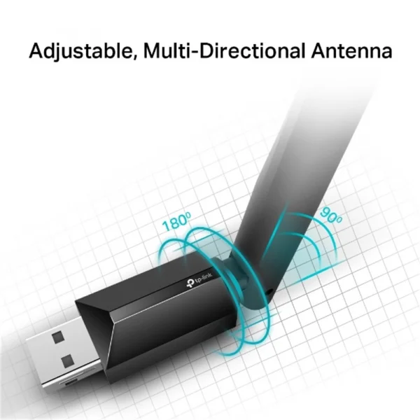 Adaptador USB Wireless AC600 T2U Plus 600Mbps Dual Band Com Antena - TP-Link