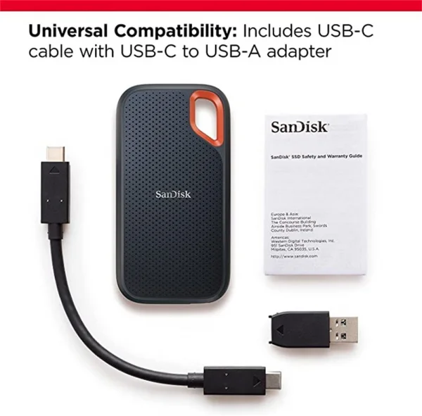 HD SSD Externo Portatil de 1TB Sandisk Extreme SDSSDE61-1T00-G25