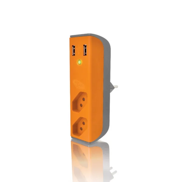 Filtro de Linha C3Tech 2 Tomadas Com Carregador USB Bem Ligado
