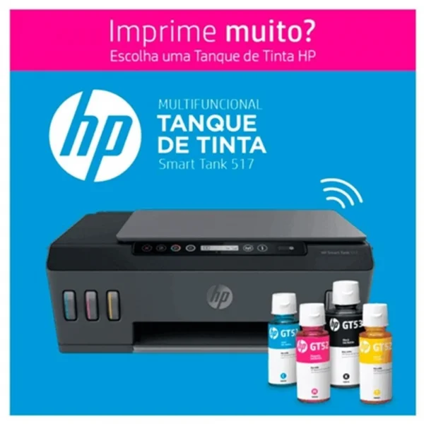 Impressora Multifuncional Tanque de Tinta HP 517 Wi-Fi - 1TJ10A