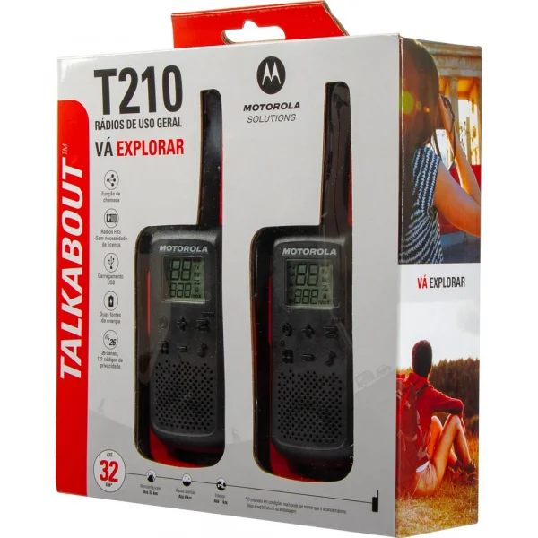 Rdio Comunicador Talkabout Motorola T210BR 32km Vermelho/Preto