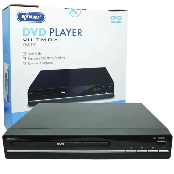 DVD Player com controle remoto Knup KPD-120