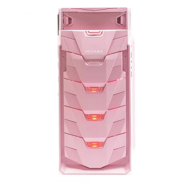 Gabinete Mymax Gamer Taurus USB 3.0 Rosa Led Vermelho MCA-TAURUS/PK