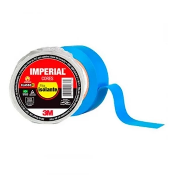 Fita Isolante 18mm X 10m IMPERIAL Azul 3M