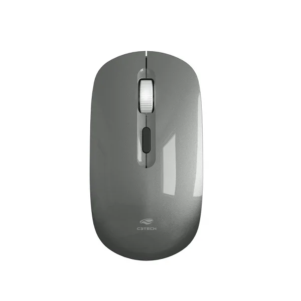 Mouse sem Fio RecarregvelCinza C3TechM-W80GY