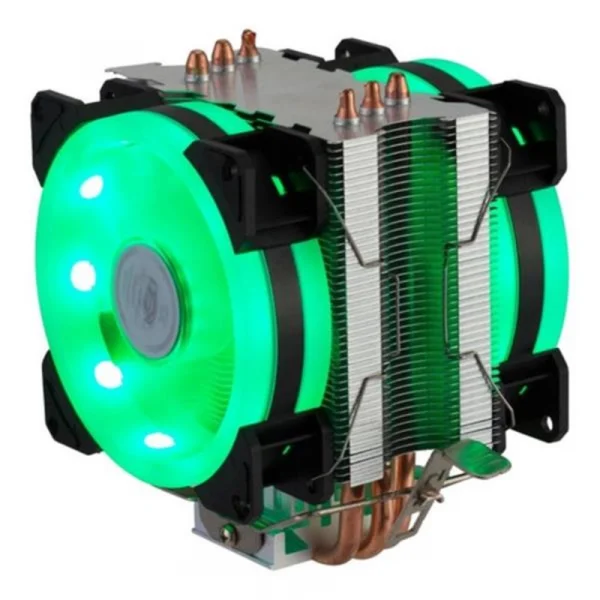 Cooler de Processador Intel / AMD  Duplo Fans RGB Dx-9500D Preto