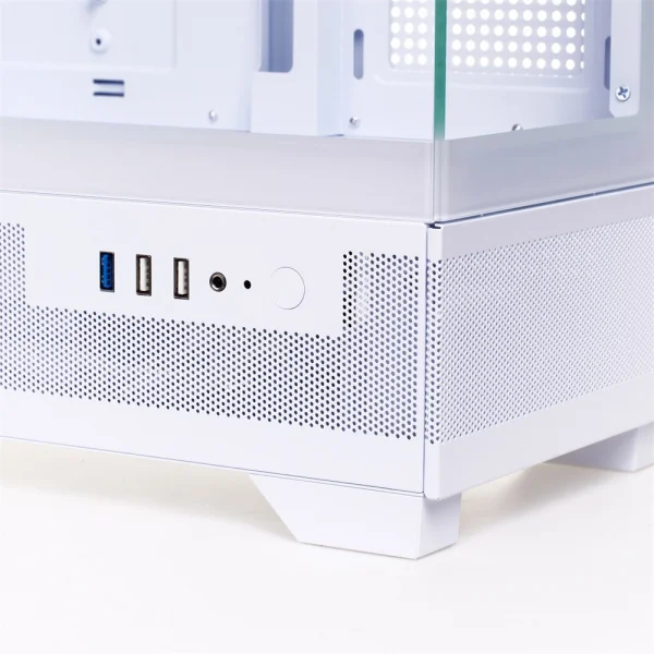 Gabinete Liketec Gamer Mahal Snow Branco com Kit Fan Cubo Disign