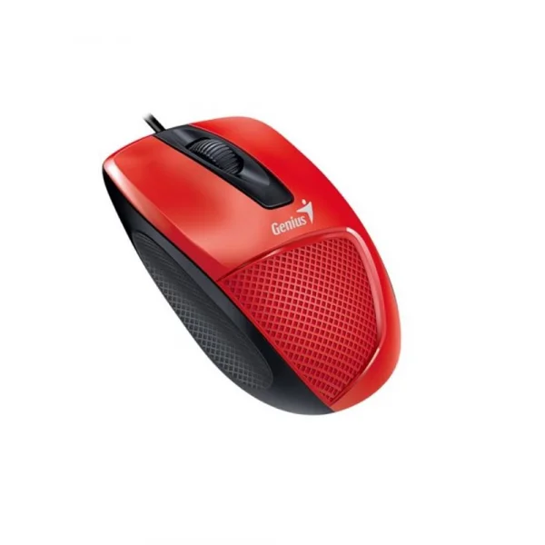 Mouse Genius DX-150X Ergonomico Vermelho (USB / 1000 DPI / 3 Botoes / Cabo 1,5m)