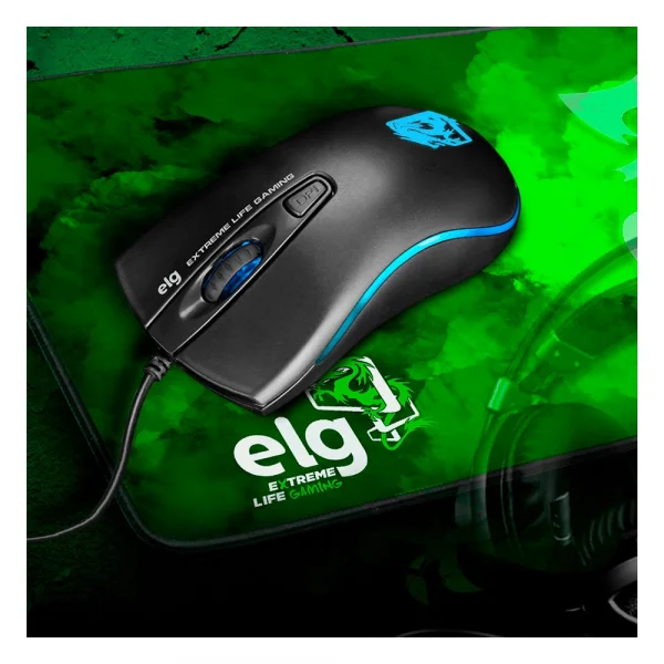 Mouse Gamer ELG Dragon War 2400 DPI, Iluminao LED RGB 7 Cores ELG - MGDW