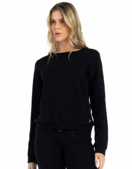 BLUSA MANGA LONGA KAMILI PRETO