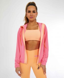 JAQUETA BAHAMAS ELASTIC C/ CAPUZ E BOLSO CORAL CAMELIA