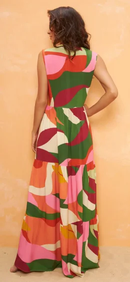 VESTIDO LONGO MARIAS DET.DEGOLO ILHA MAURICIO