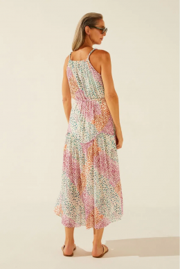 VESTIDO LONGO POA ESCAMAS E3950A1159 OFF WHITE