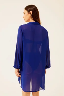 CHEMISE MANGA LONGA ONDAS E4050A1176 AZUL/BLUE