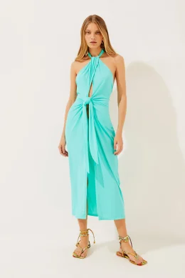 VESTIDO MIDI TEAR E4186A1312 AZUL/BLUE