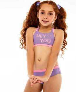 BIQUINI INFANTIL ITALIA ALCA DUPLA LILAS CANDY