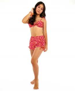 SHORTS JUVENIL ITALIA FRANZIDO ONCINHA ONCINHA LARANJINHA