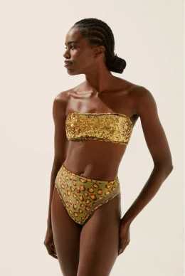 BIQUINI CALCINHA HOT PANTS ONCA PAETE