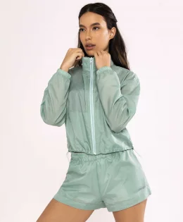 JAQUETA AEROFIT SEM CAPUZ MIST GREEN