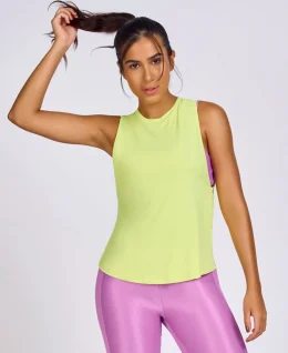 REGATA SKIN FIT RECORTE COM TULE AMARELO VITALITY