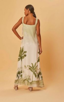 VESTIDO LONGO ALÇA LARGA E AMARRAÇÃO LATER