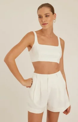 SHORT PREGAS ALFAIATARIA OFF WHITE