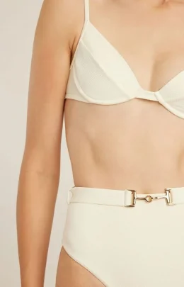 CALCA ALTA CINTO OFF WHITE CALCA ALTA CINTO OFF WHITE
