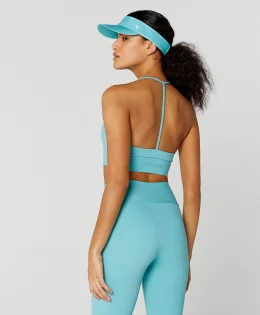 TOP ALCAS FINAS COM COS LARGO FLEX AZUL CORAL