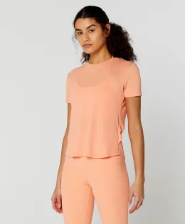 T-SHIRT COSTAS TRANSPASSADAS ROSA CORAL