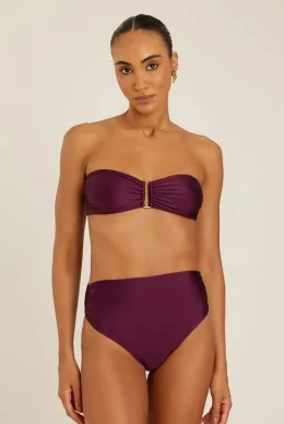 CALCA HOT PANTS DRAPEADA AMEIXA