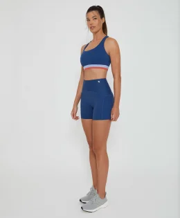 BERMUDA LATERAL CANELADO AZUL MEIA NOITE