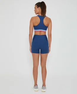 TOP CANELADO COS BICOLOR AZUL MEIA NOITE