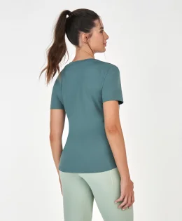 T-SHIRT BASICA ESCRITA REFLETIVA VERDE URBANO