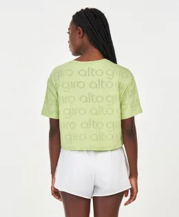 T-SHIRT CROPPED MESH ALTO GIRO CORES