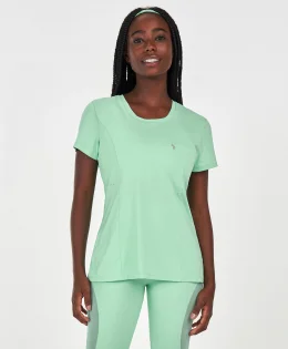 T-SHIRT REFLETIVOS COSTAS TULE VERDE TROPICAL