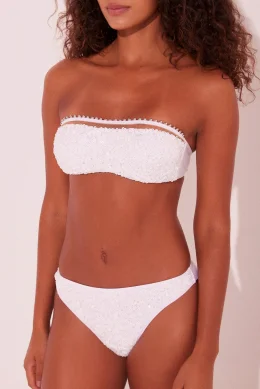 BIQUINI SUTIA FAIXA SOL BRANCO PAETE