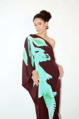 VESTIDO UM OMBRO SEDA DRACENA VESTIDO UM OMBRO SEDA DRACENA