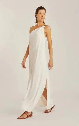 VESTIDO ALCA COURO OFF WHITE