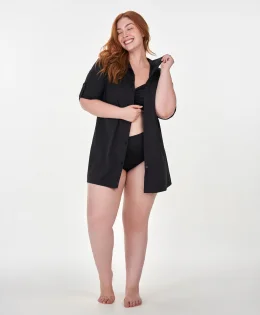 CHEMISE MANGA CURTA PLUS LISA CORES