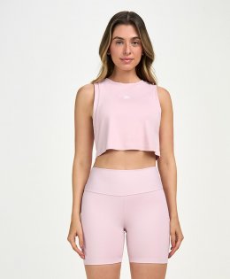 REGATA CROPPED REFLETIVOS PRETO ROSA