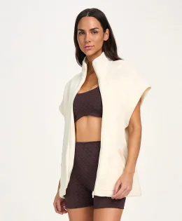 COLETE FLEECE OVERSIZED OFF WHITE TAM UNICO