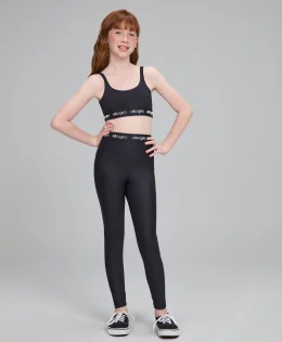 LEGGING COS ELASTICO AG LISTRAS PRETO