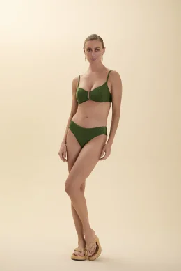 TOP RECORTE ACESSRIO ARCO U VERDE MILITAR