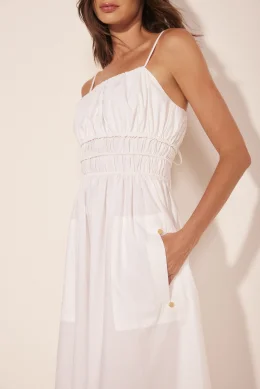 VESTIDO MIDI ESSENCIA OFF WHITE